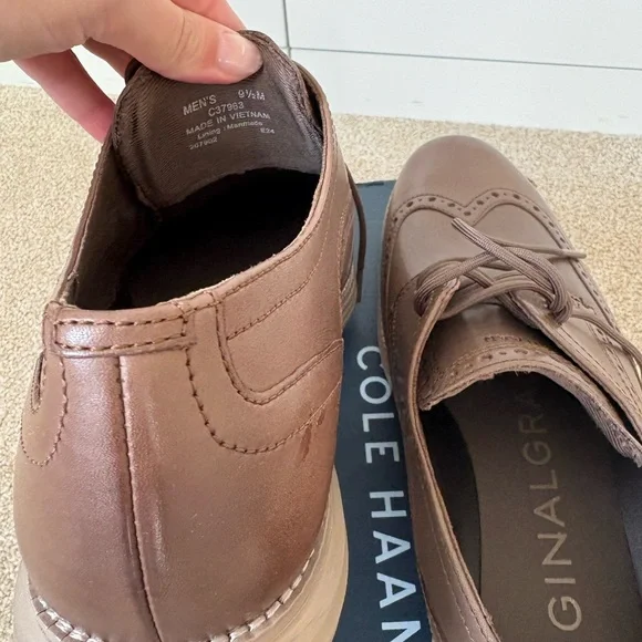Cole Haan Truffle Wingtip Shoes - Picture 6 of 7